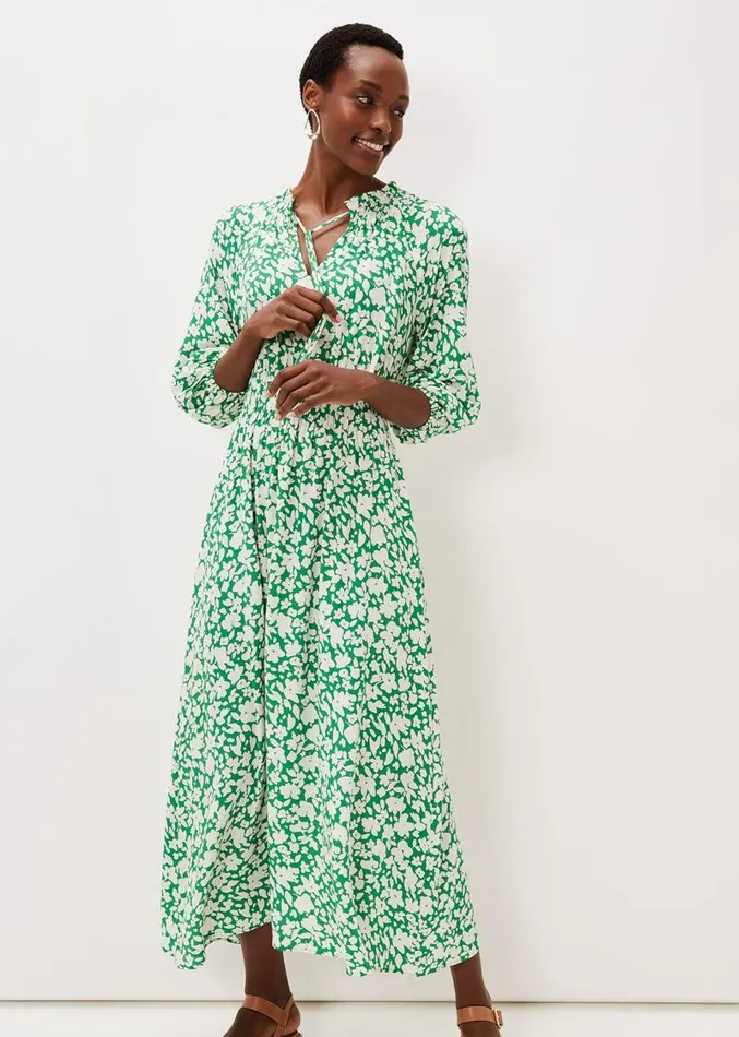 Phillipa Floral Midaxi Dress Greenivory Women Phase Eight Dresses