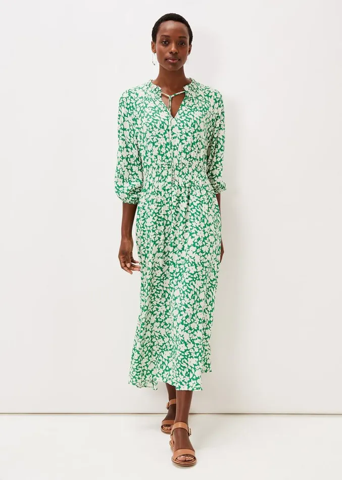 Phillipa Floral Midaxi Dress Greenivory Women Phase Eight Dresses