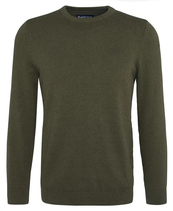 Pima Cotton Knitted Jumper Fired Brick Men Barbour Jumpers
