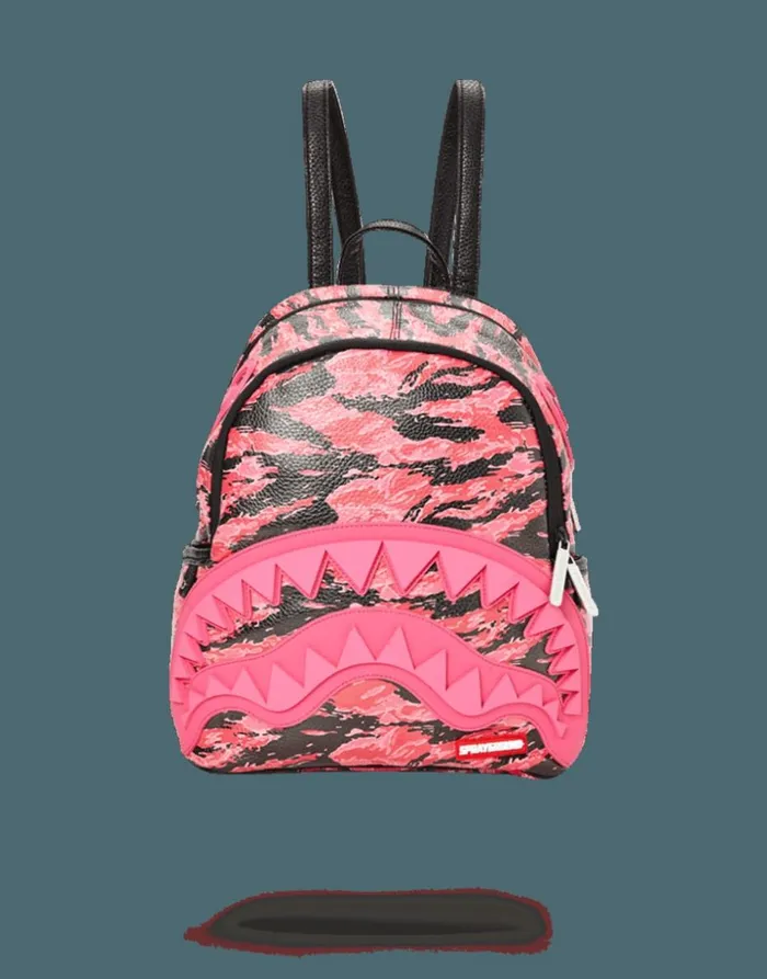 PINK TIGER CAMO SHARKMOUTH SAVAGE BACKPACK Bags SPRAYGROUND