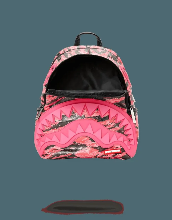 PINK TIGER CAMO SHARKMOUTH SAVAGE BACKPACK Bags SPRAYGROUND