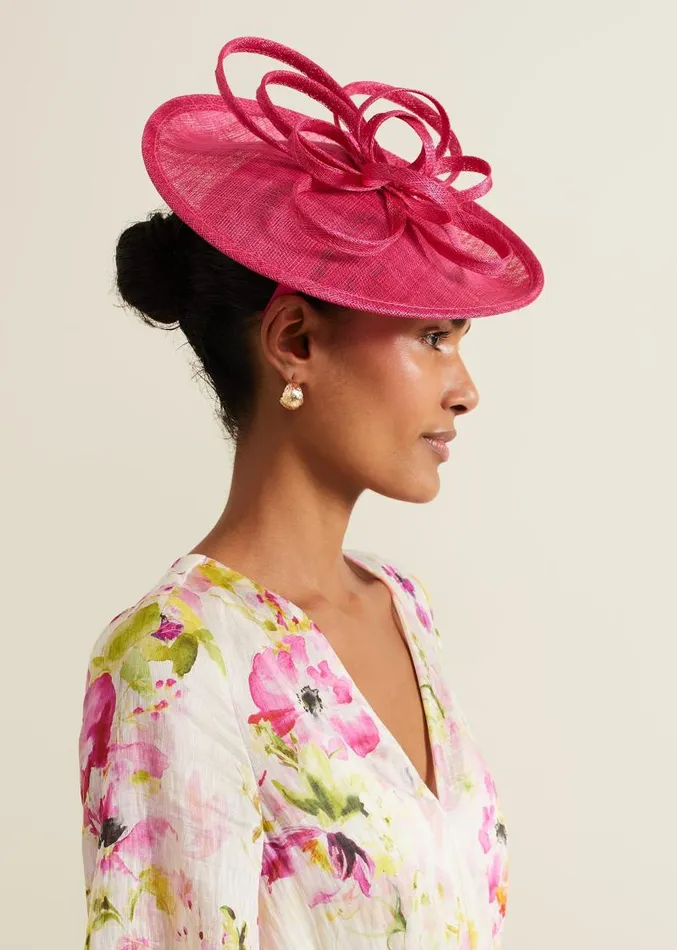 Pink Triple Twist Midi Disc Fascinator Pink Women Phase Eight Fascinators and Hats Pink Triple Twist Midi Disc Fascinator Pink Women Phase Eight Fascinators and Hats