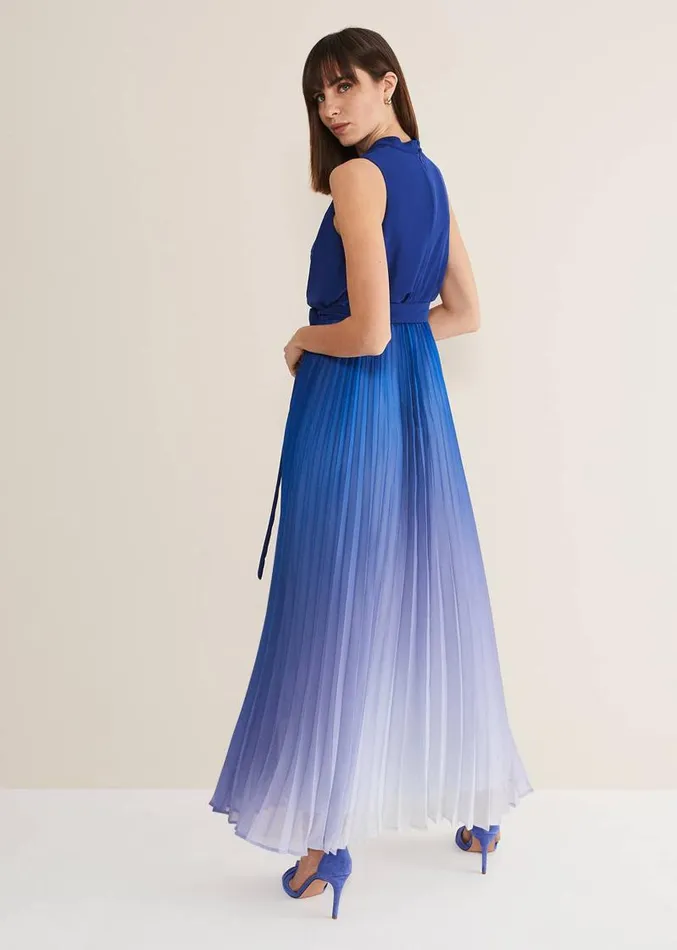 Piper Ombre Maxi Dress Blues Women Phase Eight Dresses