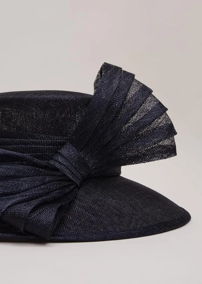 Pleat Bow Hat Navy Women Phase Eight Fascinators and Hats