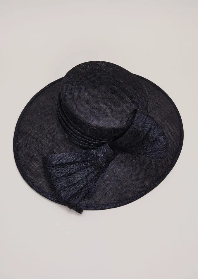 Pleat Bow Hat Navy Women Phase Eight Fascinators and Hats