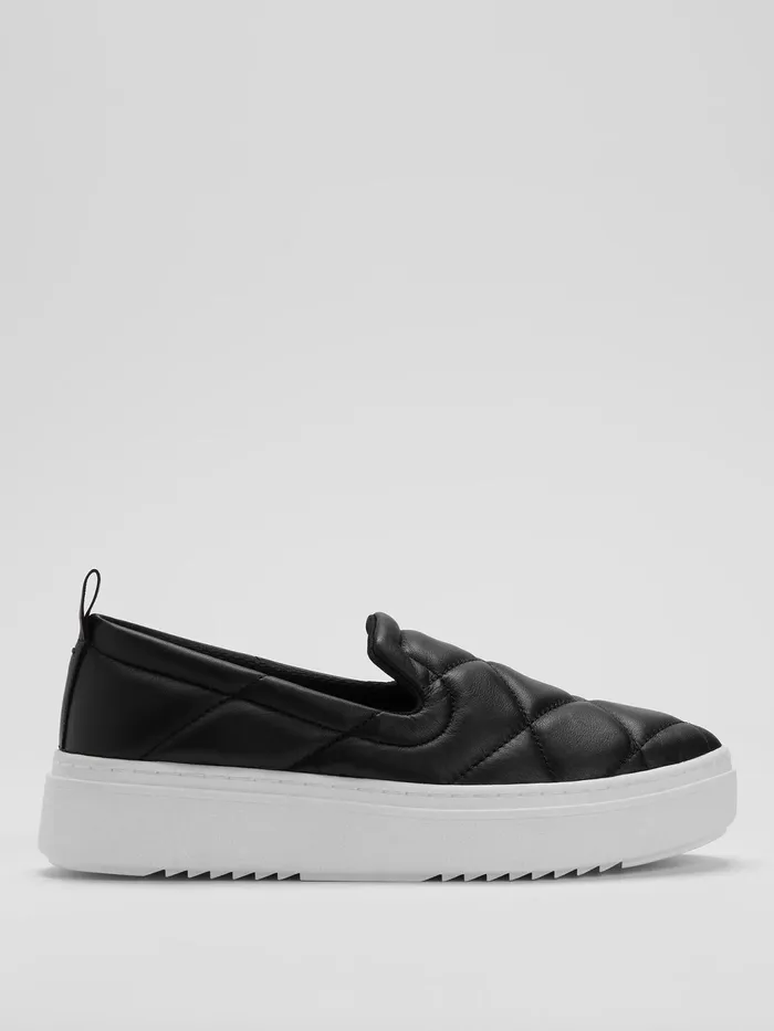 Poem Nappa Leather Platform Sneaker Black Women Eileen Fisher Shoes