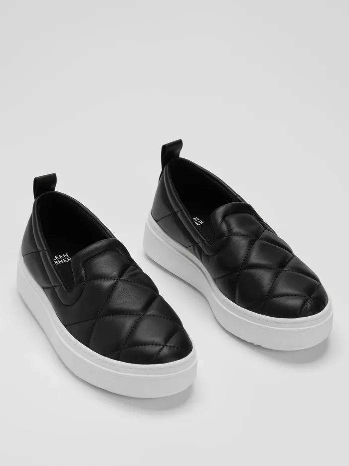 Poem Nappa Leather Platform Sneaker Black Women Eileen Fisher Shoes