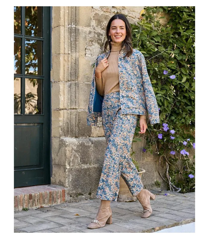 Polin Et Moi Agustina Printed Pants Denim Women Trousers