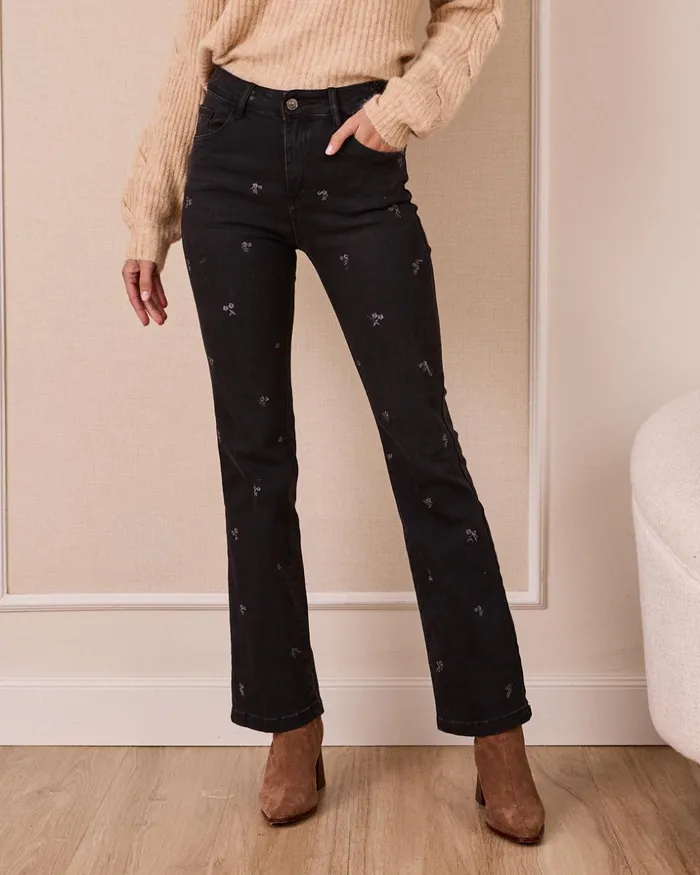 Polin Et Moi Alma Swallows Pants Black Women Trousers