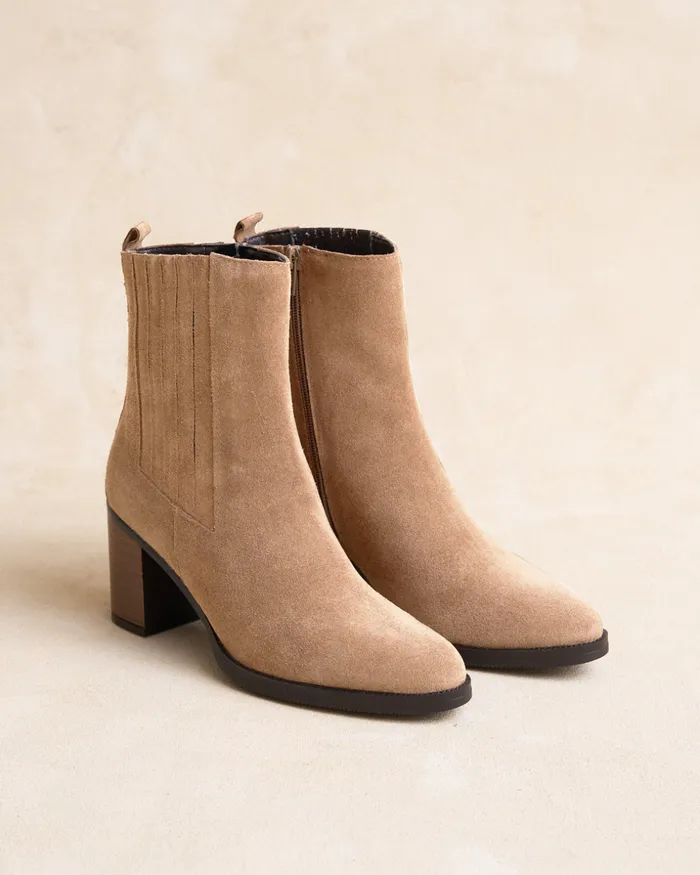 Polin Et Moi Ankle Boots Furmina Heel Taupe Women Ankle Boots Polin Et Moi Ankle Boots Furmina Heel Taupe Women Ankle Boots
