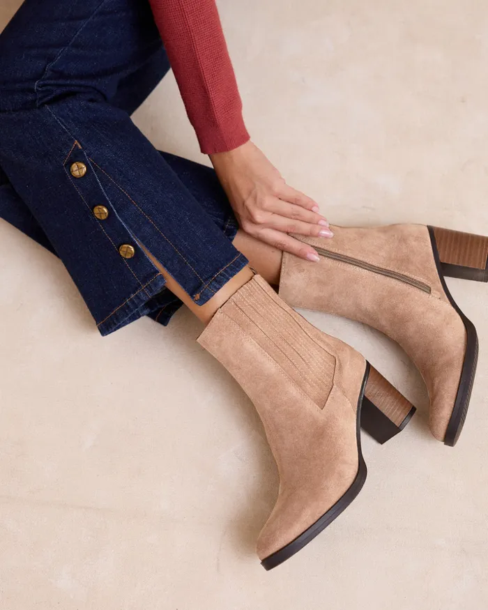 Polin Et Moi Ankle Boots Furmina Heel Taupe Women Ankle Boots Polin Et Moi Ankle Boots Furmina Heel Taupe Women Ankle Boots
