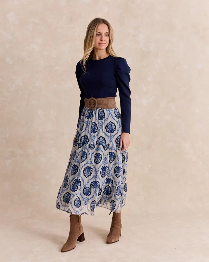 Polin Et Moi Damisa Flower Skirt Denim Women Skirts Polin Et Moi Damisa Flower Skirt Denim Women Skirts