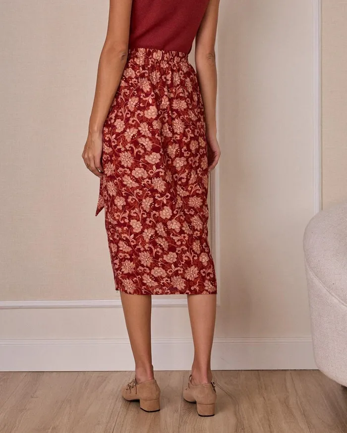 Polin Et Moi Dione Mid Lenght Skirt Tile Women Skirts Polin Et Moi Dione Mid Lenght Skirt Tile Women Skirts