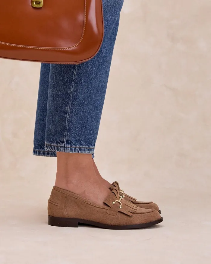 Polin Et Moi Flecana Buckle Moccasin Taupe Women Moccasins Polin Et Moi Flecana Buckle Moccasin Taupe Women Moccasins