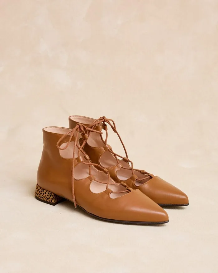 Polin Et Moi Galeta LaceUp Ankle Boots Leather Women Ankle Boots