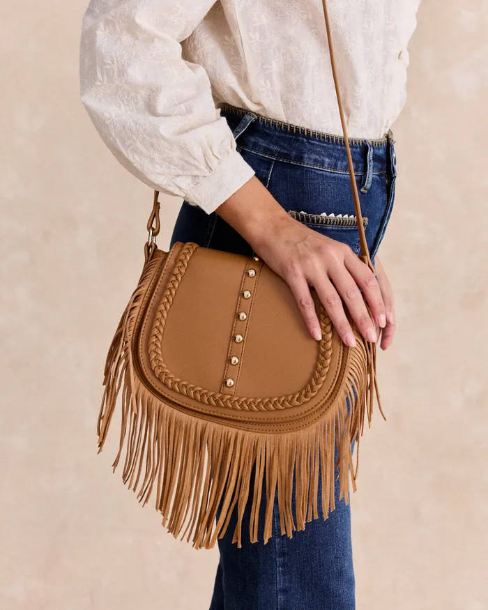 Polin Et Moi Indi Fringe Crossbody Bag Camel Women Bags Polin Et Moi Indi Fringe Crossbody Bag Camel Women Bags