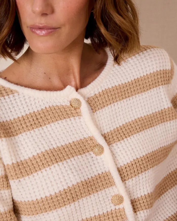Polin Et Moi Knitted Pasionaria Cardigan Camel Women Knitted Polin Et Moi Knitted Pasionaria Cardigan Camel Women Knitted