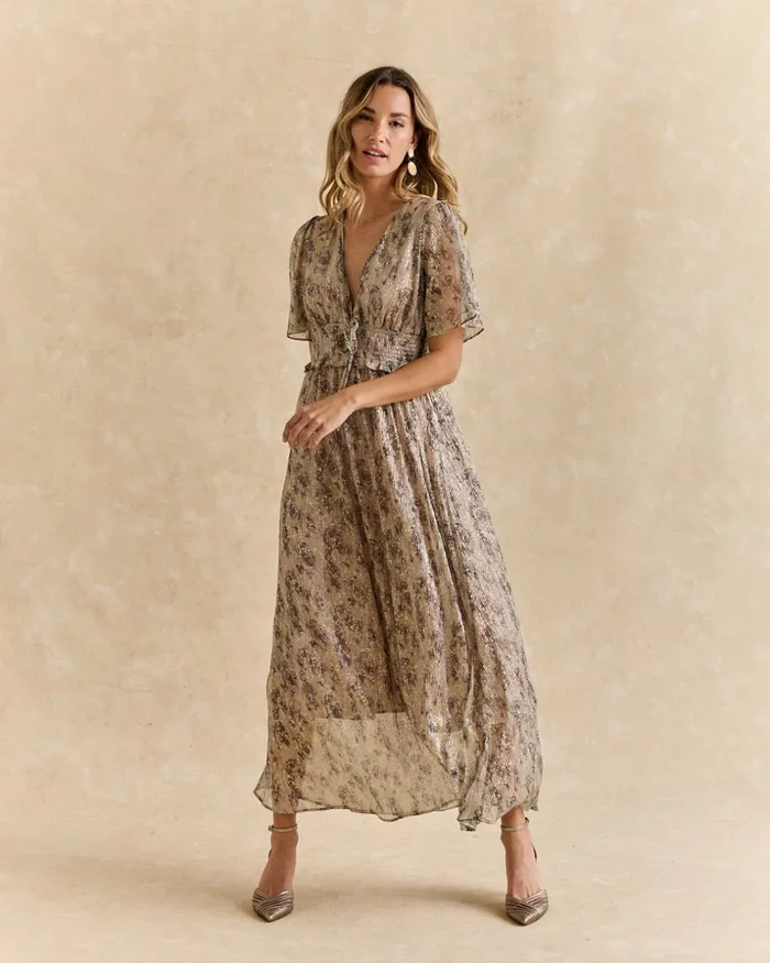 Polin Et Moi Lurex Fantasia Dress Stone Women Dresses And Jumpsuits Polin Et Moi Lurex Fantasia Dress Stone Women Dresses And Jumpsuits
