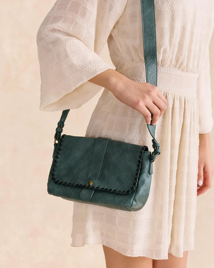 Polin Et Moi Lurex Rennes Green Crossbody Bag Oil Women Bags Polin Et Moi Lurex Rennes Green Crossbody Bag Oil Women Bags