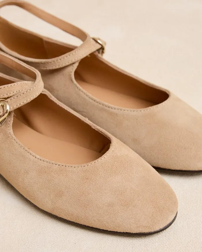 Polin Et Moi Mary Jane Buckle Novina Camel Women Flats Polin Et Moi Mary Jane Buckle Novina Camel Women Flats