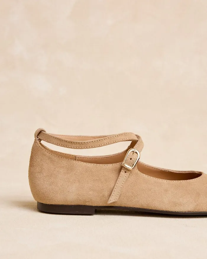 Polin Et Moi Mary Jane Buckle Novina Camel Women Flats Polin Et Moi Mary Jane Buckle Novina Camel Women Flats