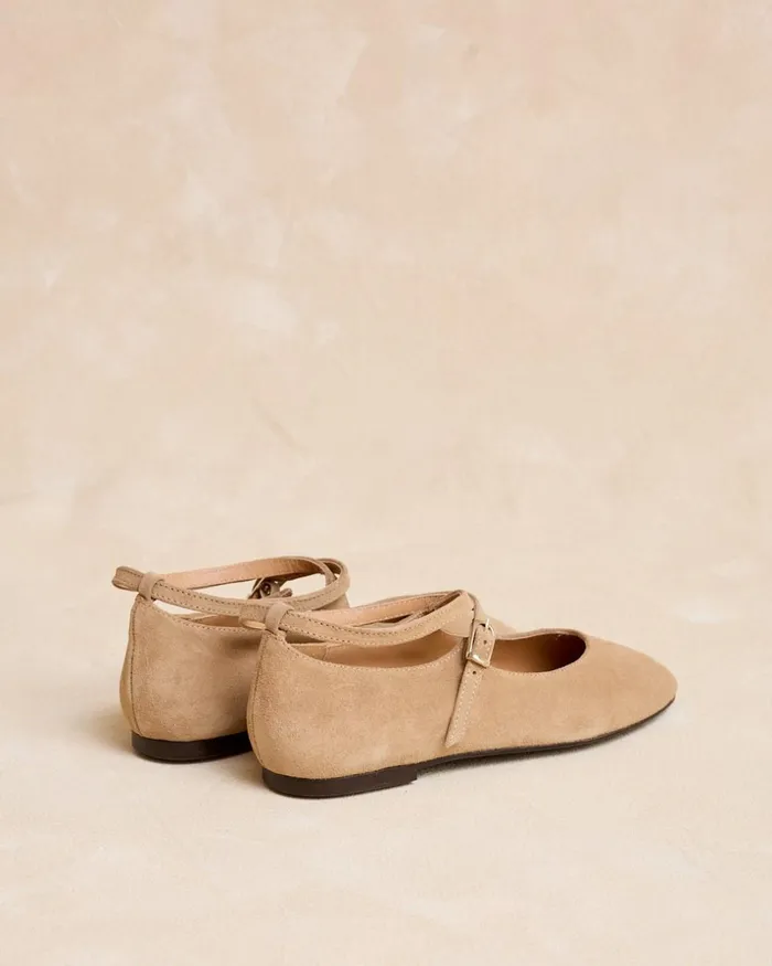 Polin Et Moi Mary Jane Buckle Novina Camel Women Flats Polin Et Moi Mary Jane Buckle Novina Camel Women Flats