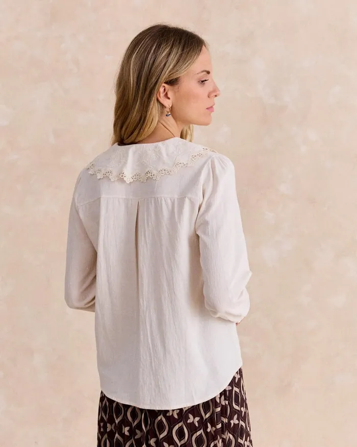 Polin Et Moi Melissa Collar Shirt Raw Women Blouses And Shirts Polin Et Moi Melissa Collar Shirt Raw Women Blouses And Shirts