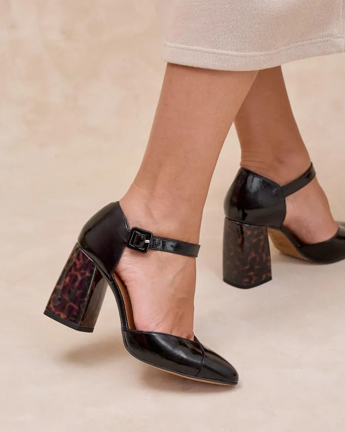 Polin Et Moi Parmina Heel Shoe Black Women Heels Polin Et Moi Parmina Heel Shoe Black Women Heels
