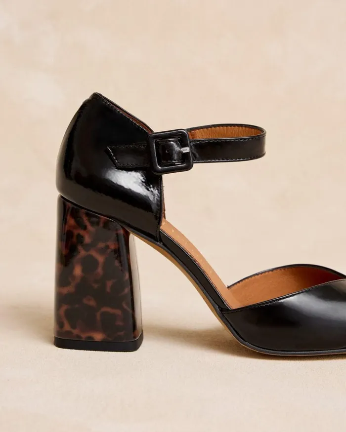Polin Et Moi Parmina Heel Shoe Black Women Heels Polin Et Moi Parmina Heel Shoe Black Women Heels