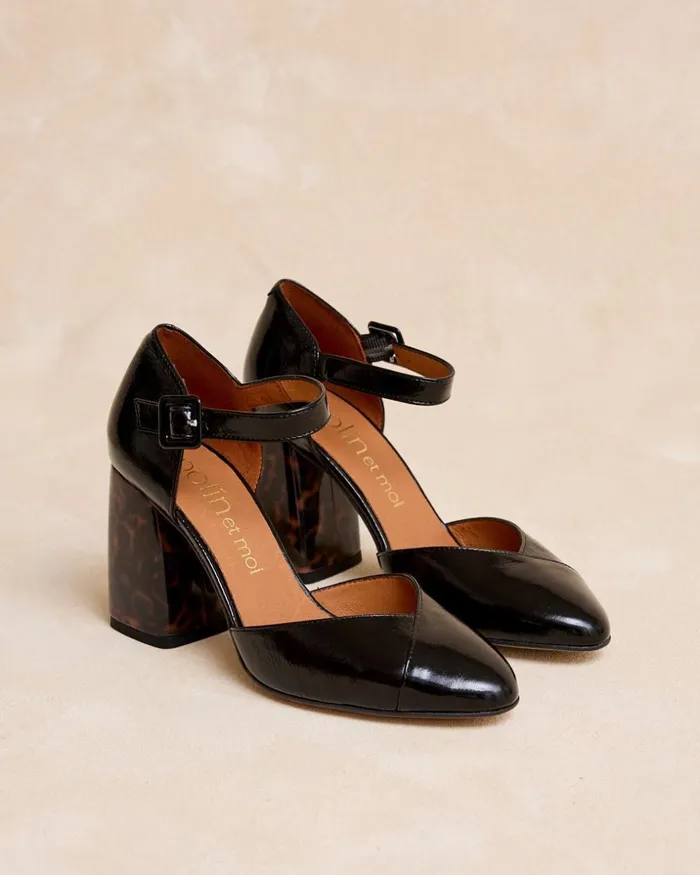 Polin Et Moi Parmina Heel Shoe Black Women Heels Polin Et Moi Parmina Heel Shoe Black Women Heels