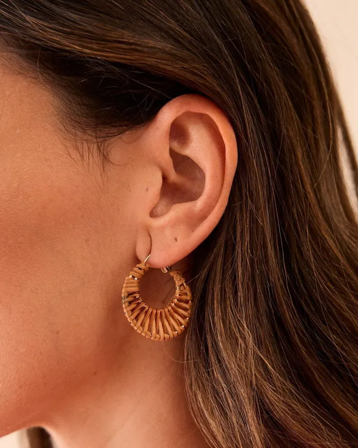 Polin Et Moi Paula Hoop Earrings Brown Women Jewelry