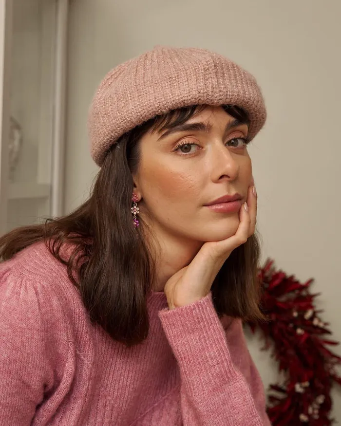 Polin Et Moi Pink Glitter Beret Rose Women Hats And Scarves Polin Et Moi Pink Glitter Beret Rose Women Hats And Scarves