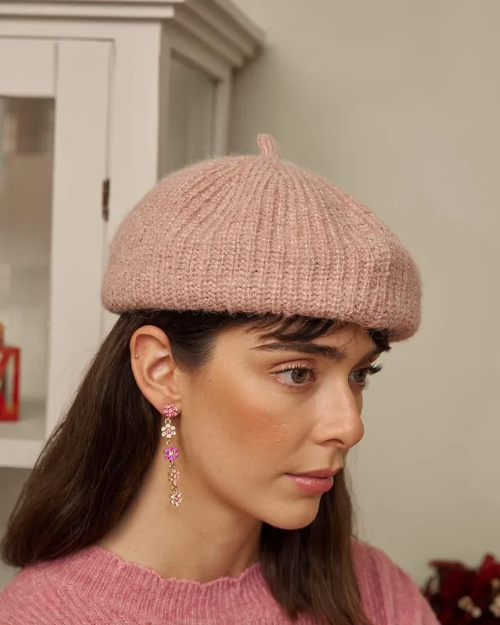 Polin Et Moi Pink Glitter Beret Rose Women Hats And Scarves Polin Et Moi Pink Glitter Beret Rose Women Hats And Scarves