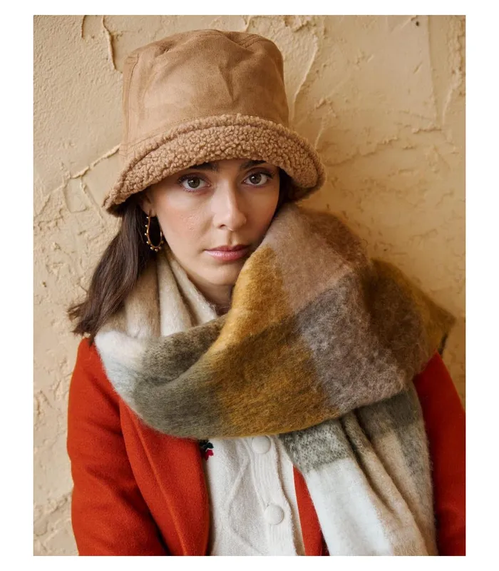 Polin Et Moi Scarf Check Print Alex Mustard Women Hats And Scarves Polin Et Moi Scarf Check Print Alex Mustard Women Hats And Scarves