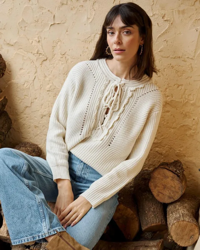 Polin Et Moi Sweater Bow Anelady Raw Women Cardigans And Sweaters Polin Et Moi Sweater Bow Anelady Raw Women Cardigans And Sweaters