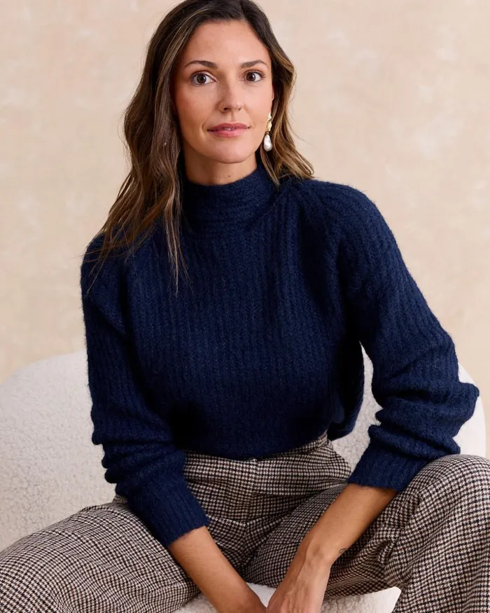 Polin Et Moi Sweater Bow Marinea Marine Women Cardigans And Sweaters Polin Et Moi Sweater Bow Marinea Marine Women Cardigans And Sweaters