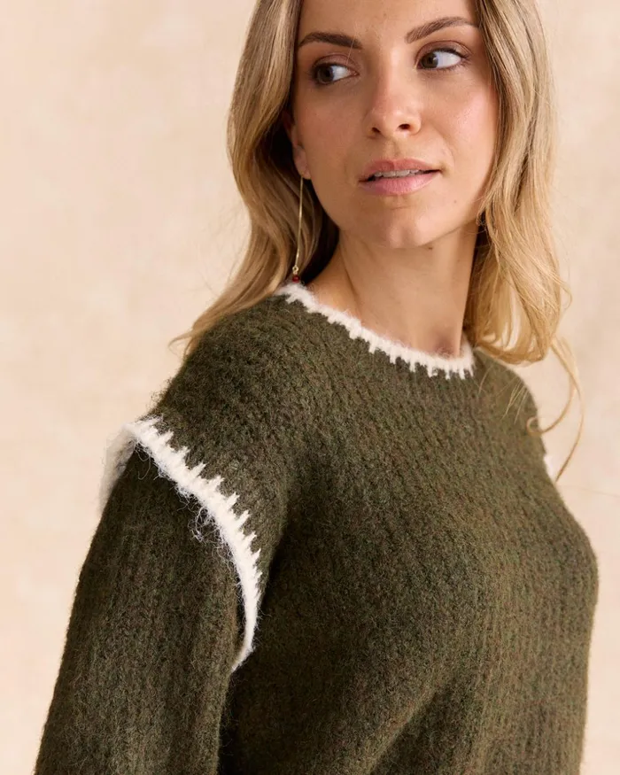Polin Et Moi Sweater Knitted Puri Kaki Women Cardigans And Sweaters Polin Et Moi Sweater Knitted Puri Kaki Women Cardigans And Sweaters