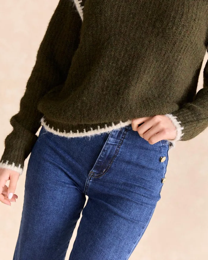 Polin Et Moi Sweater Knitted Puri Kaki Women Cardigans And Sweaters Polin Et Moi Sweater Knitted Puri Kaki Women Cardigans And Sweaters