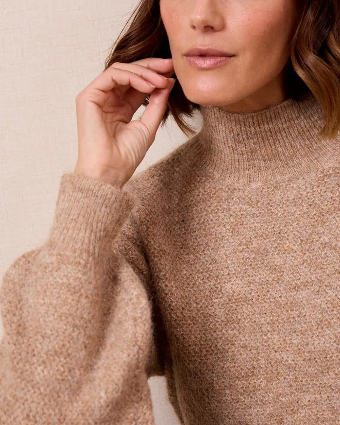 Polin Et Moi Sweater Knitted Theodora Camel Women Cardigans And Sweaters Polin Et Moi Sweater Knitted Theodora Camel Women Cardigans And Sweaters