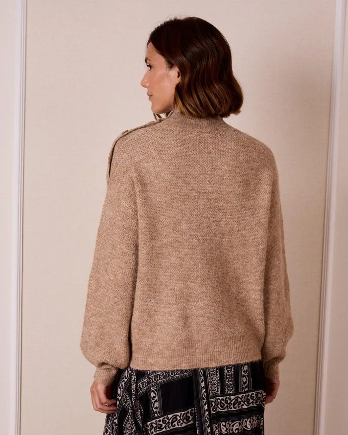 Polin Et Moi Sweater Knitted Theodora Camel Women Cardigans And Sweaters Polin Et Moi Sweater Knitted Theodora Camel Women Cardigans And Sweaters
