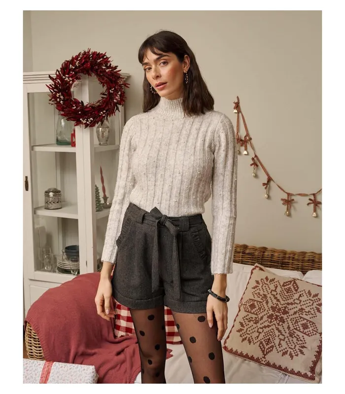 Polin Et Moi Sweater Perlas Ibaira Grey Women Cardigans And Sweaters Polin Et Moi Sweater Perlas Ibaira Grey Women Cardigans And Sweaters