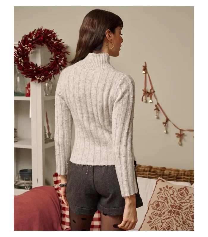 Polin Et Moi Sweater Perlas Ibaira Grey Women Cardigans And Sweaters Polin Et Moi Sweater Perlas Ibaira Grey Women Cardigans And Sweaters