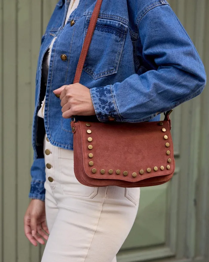 Polin Et Moi Tera Suede Bag Tile Women Bags
