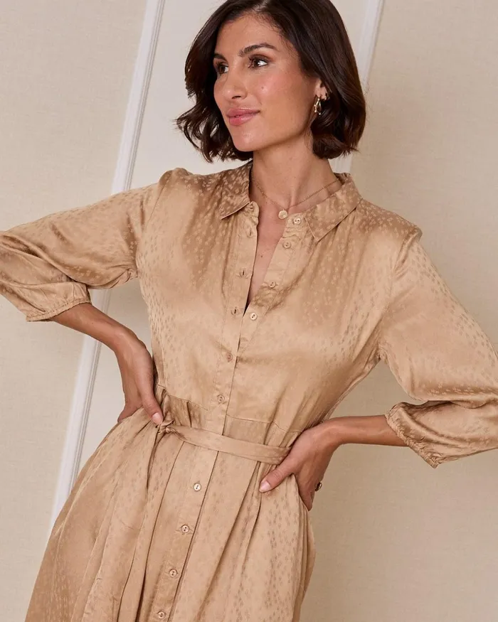 Polin Et Moi Tirsa Shirt Dress Camel Women Dresses And Jumpsuits Polin Et Moi Tirsa Shirt Dress Camel Women Dresses And Jumpsuits