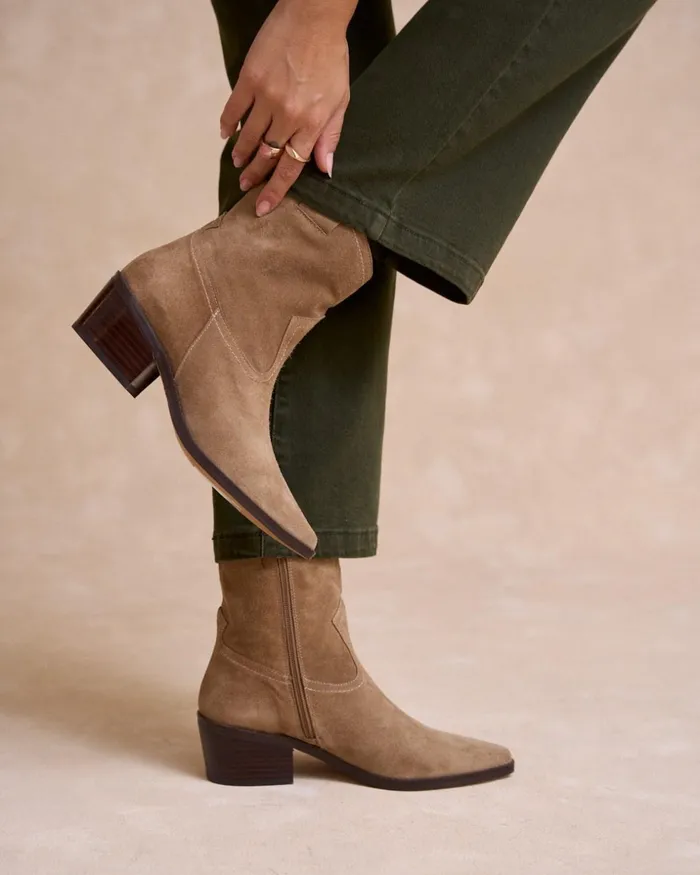 Polin Et Moi Torupa Heel Ankle Boots Beige Women Ankle Boots Polin Et Moi Torupa Heel Ankle Boots Beige Women Ankle Boots