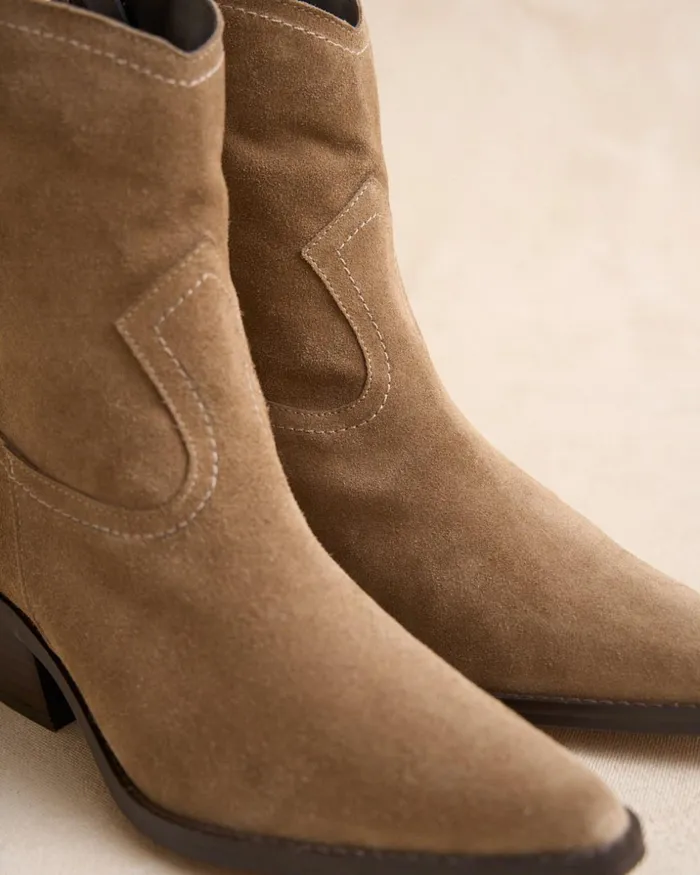Polin Et Moi Torupa Heel Ankle Boots Beige Women Ankle Boots Polin Et Moi Torupa Heel Ankle Boots Beige Women Ankle Boots