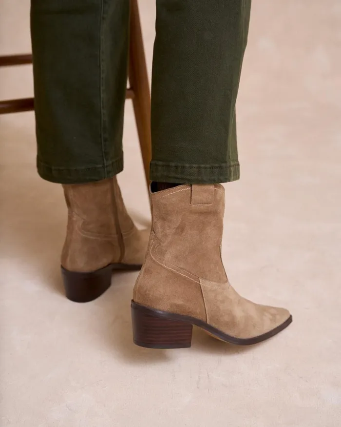 Polin Et Moi Torupa Heel Ankle Boots Beige Women Ankle Boots Polin Et Moi Torupa Heel Ankle Boots Beige Women Ankle Boots