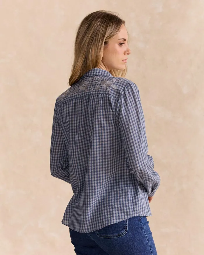 Polin Et Moi Vichy Eda Shirt Denim Women Blouses And Shirts Polin Et Moi Vichy Eda Shirt Denim Women Blouses And Shirts