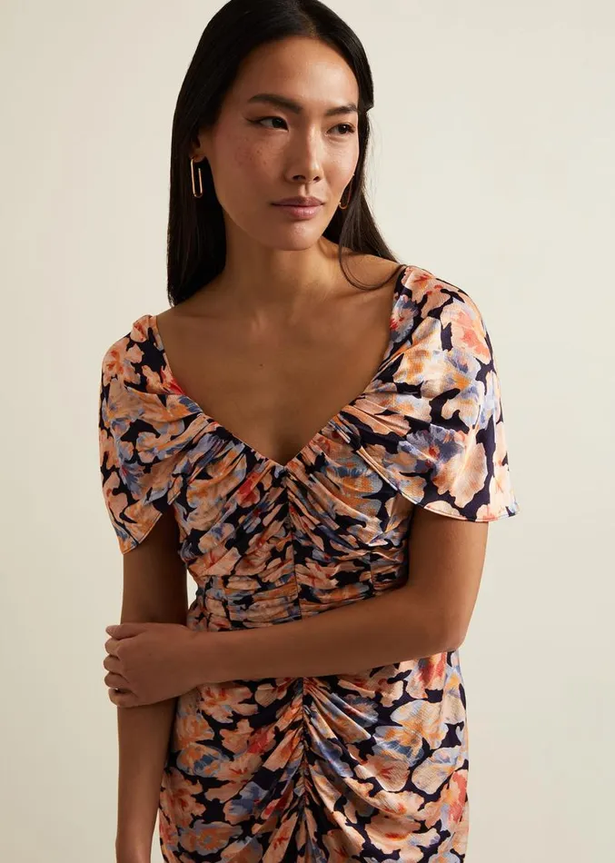 Prudence Cold Shoulder Midi Dress Multicoloured Women Phase Eight Dresses