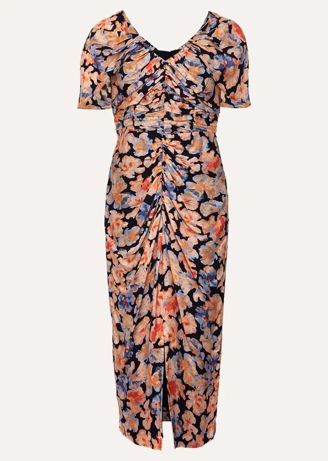 Prudence Cold Shoulder Midi Dress Multicoloured Women Phase Eight Dresses